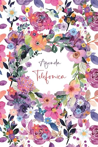 Agenda Telefónica Abecedario: Libreta de direcciones y contactos telefónicos ordenación de la A-Z | 312 registros | Agenda de teléfonos vintage | Listín telefónico | A5