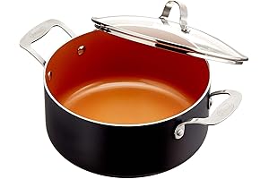 Gotham Steel 5 Qt Stock Pot: Premium Nonstick Cookware with Stay-Cool Grip