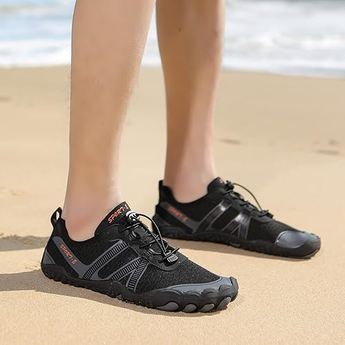 Miniatura 6 de KUNWFNIX Zapatos de agua para hombres y mujeres, secado rápido, para deportes acuáticos, calcetines acuáticos para natación, playa, piscina, surf,