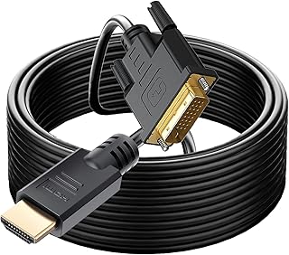 YOTETION HDMI to DVI 40FT Cable, High-Speed Bi-Directional Adapter Male to Male DVI-D 24+1, 1080p, Compatible with Raspberry Pi, Roku, Xbox One, PS5/PS4/PS3, Graphics Card