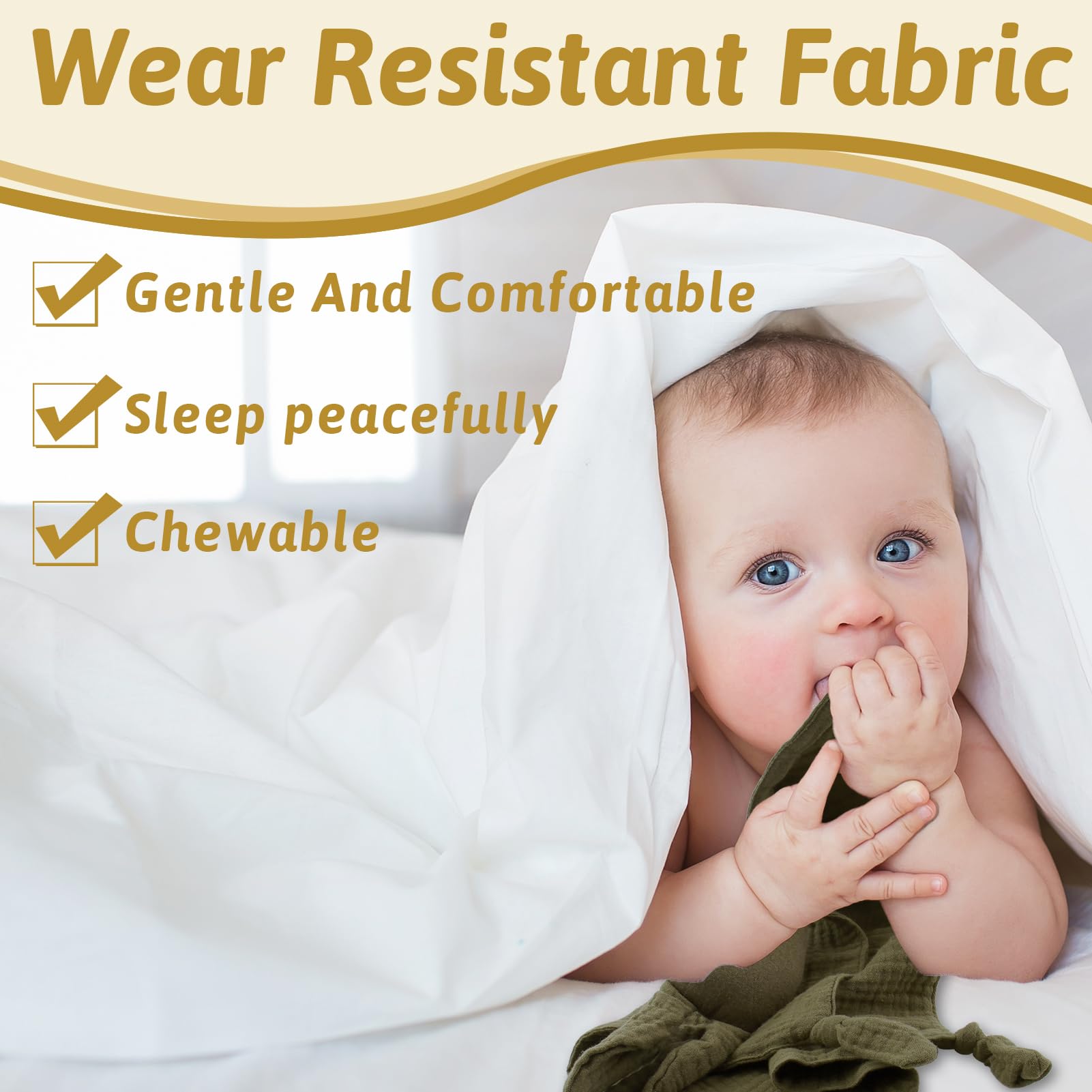 ORUZA Baby Comforters - Rabbit Baby Blanket for Infant Toddler Newborn Boys and Girls, Dark Green - Image 4