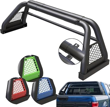 Classic Roll Bars for Universal Full Size Pickup Trucks, Adjustable Chase Rack Roll Bar for Chevrolet S-10 Colorado/GMC Sonoma/Jeep Gladiator/Toyota Tacoma/Nissan/Ford Ranger