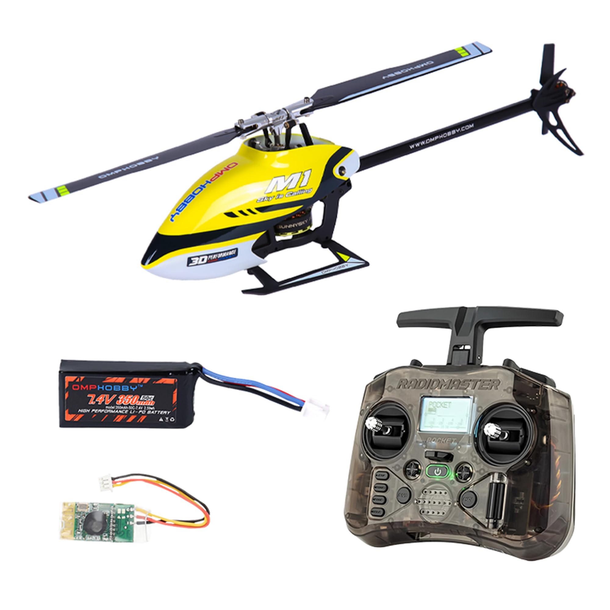 Amazon.com: OMPHOBBY M1 V1 RTF RC Helicopter for Adults, Ready-to