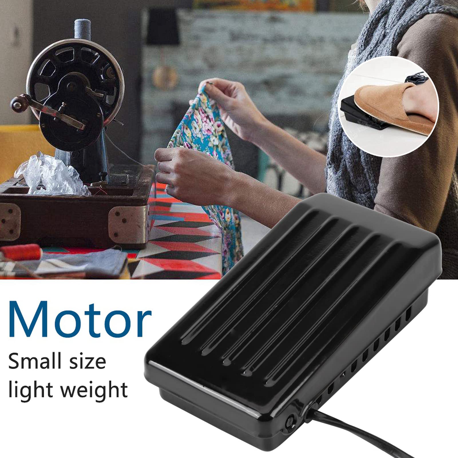 Fockety Motor Doméstico Motor Doméstico de Metal y Plástico de para Máquina de Coser Antigua