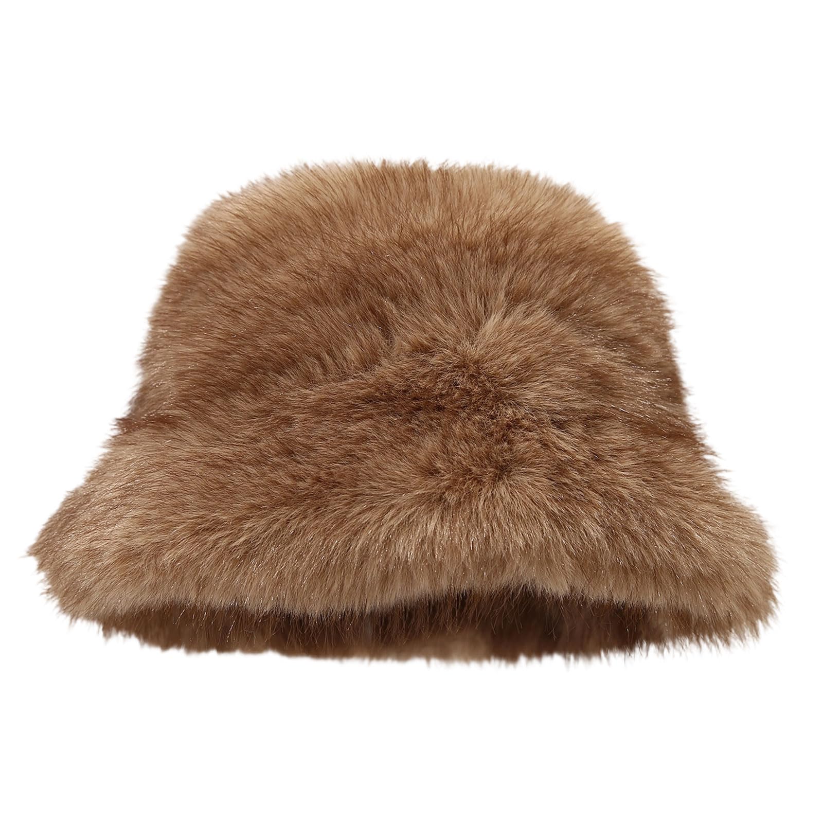 MICFENY Furry Bucket Cover for Outdoor Sports Furry Warm Oversized Headgear Hat Winter Accessories