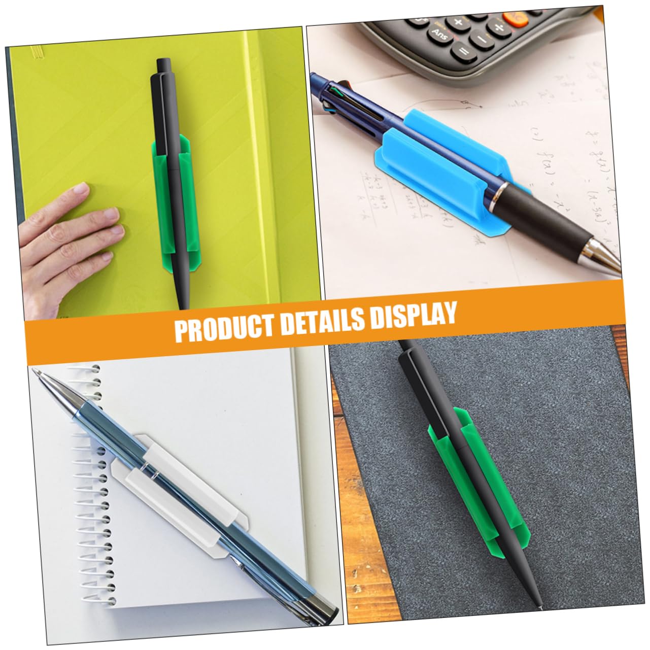HOMSFOU 4 Sätze Stifthalter Selbstklebender Stift Organizer Für Den Schreibtisch Schulklammern Schreibwaren Bleistifthalter Für Den Schreibtisch Desktop Stiftklammer 10 Stück * 4