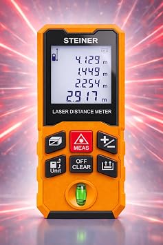 Steiner Profesyonel 50 Metre Lazer Metre Dijital G stergeli Lazer Mesafe  l er Turuncu
