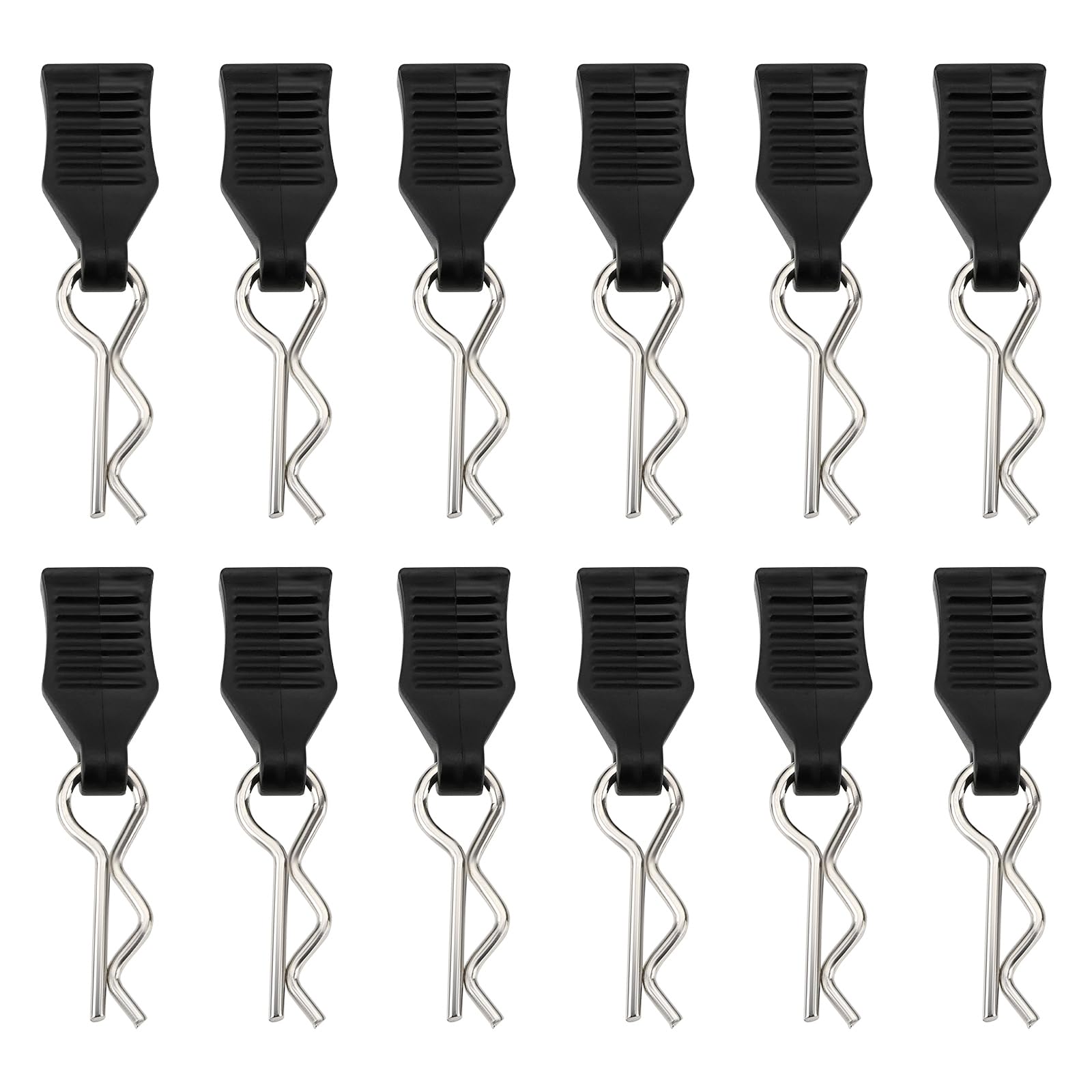 EMSea 30PCS RC Body Clips Compatible with Redcat Racing Compatible with HPI Compatible with Himoto 1:14 1:16 1:18 Scale 1mmx20mm RC Model Bent R Pins