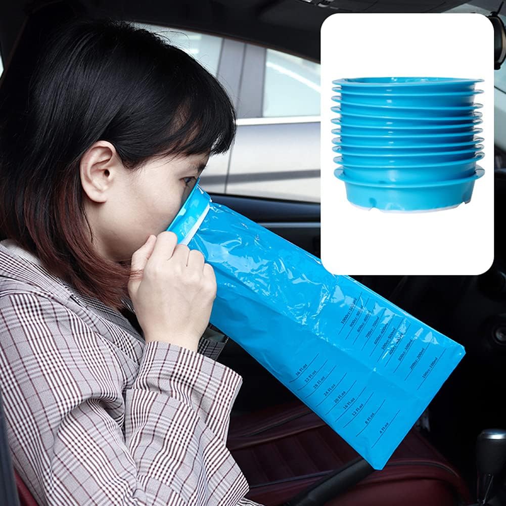 Emesis Bags,MoreChioce 10 Pieces 1000ml Vomit Bags Disposable Emesis