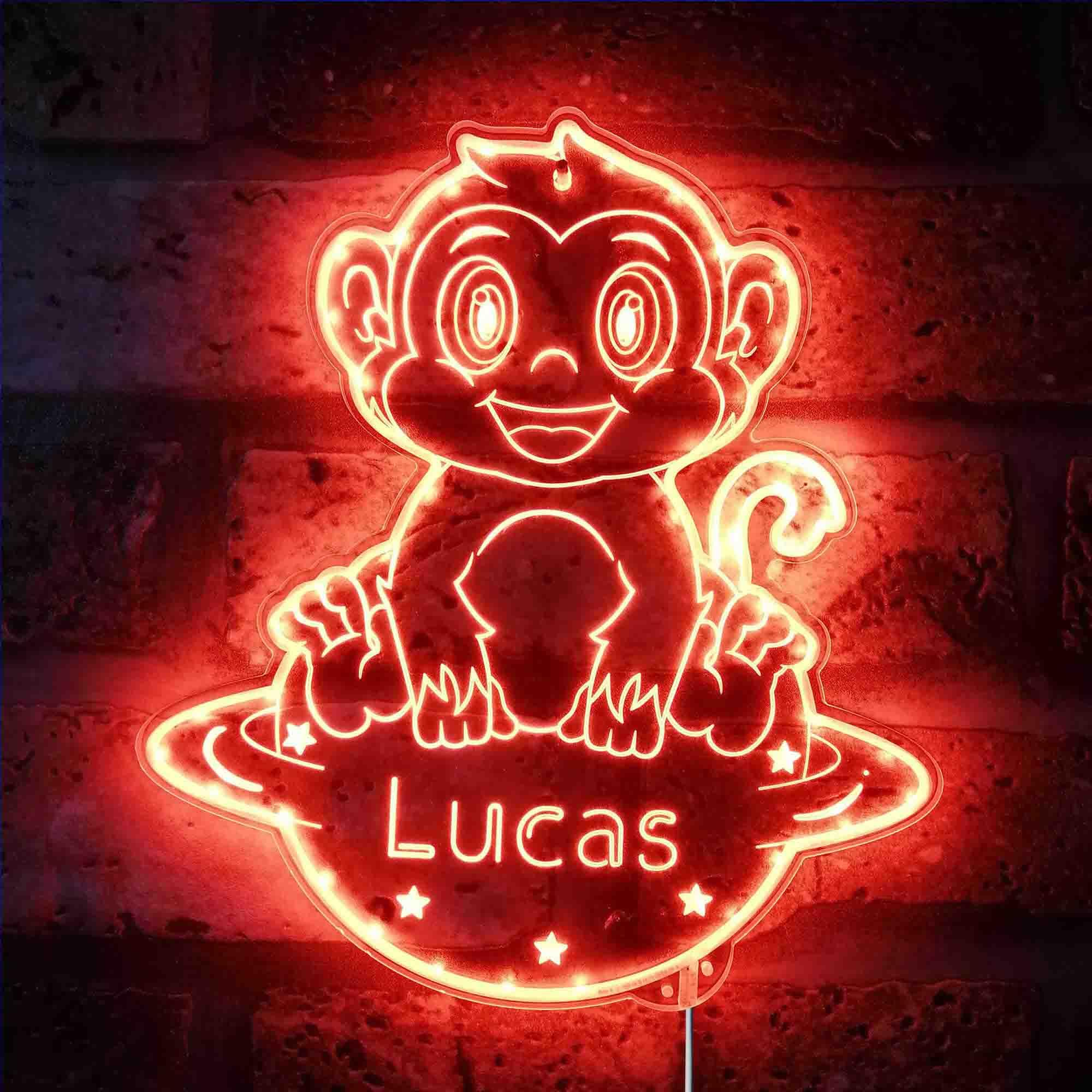 その他 sync monkey sign dip ver ADVPRO Name Personalized Monkey RGB Dynamic Glam LED Sign