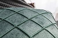 Vista 3 de FanHomcy Juego de 2 fundas de almohada decorativas de terciopelo para sofá, 18 x 18 pulgadas, color verde azulado