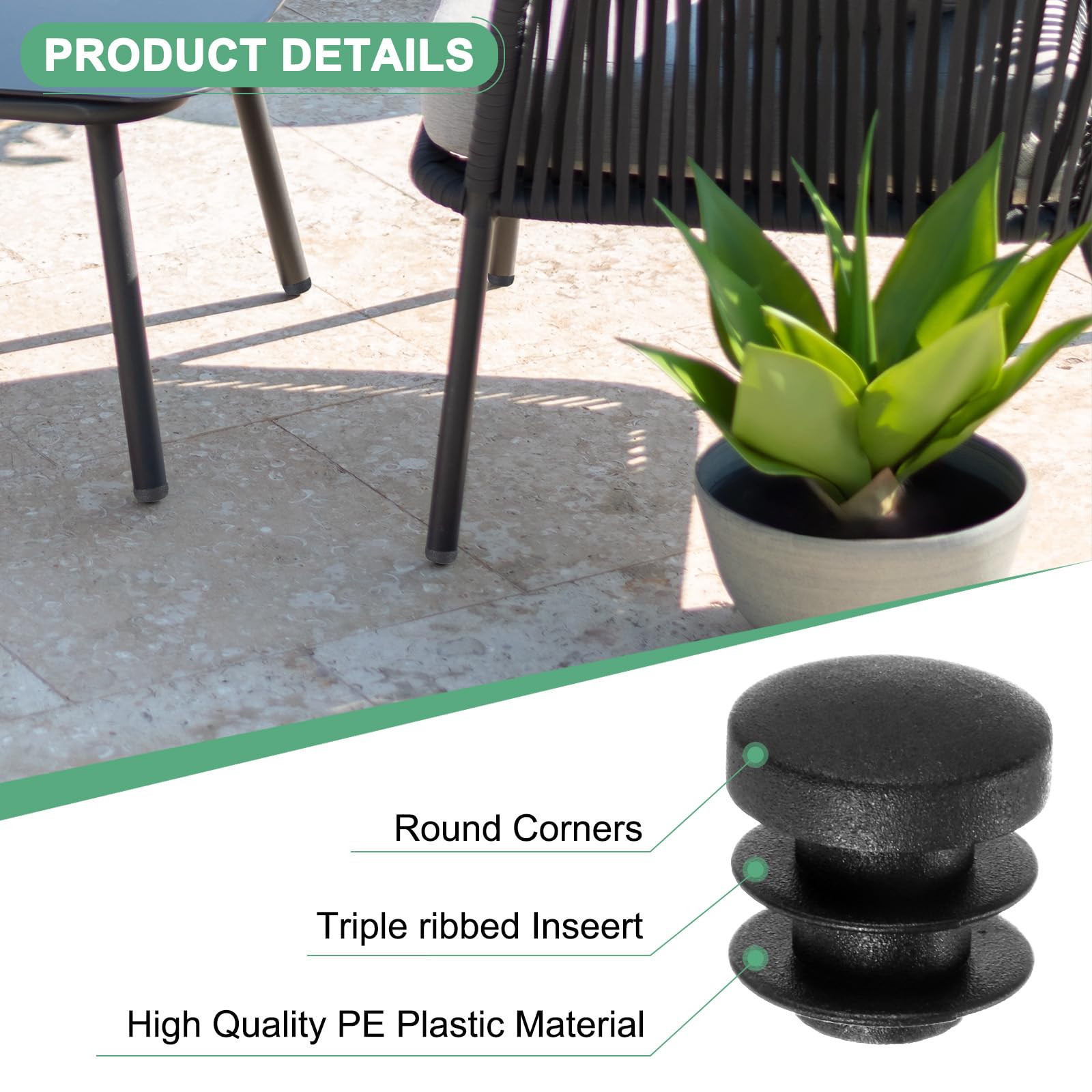 M METERXITY 50 Pack Round Plastic Plug - Image 2