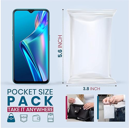 Miniatura 4 de Paquete de 20 ponchos de lluvia desechables de emergencia para adultos, 100% impermeables con capucha, impermeables unisex transparentes y ligeros