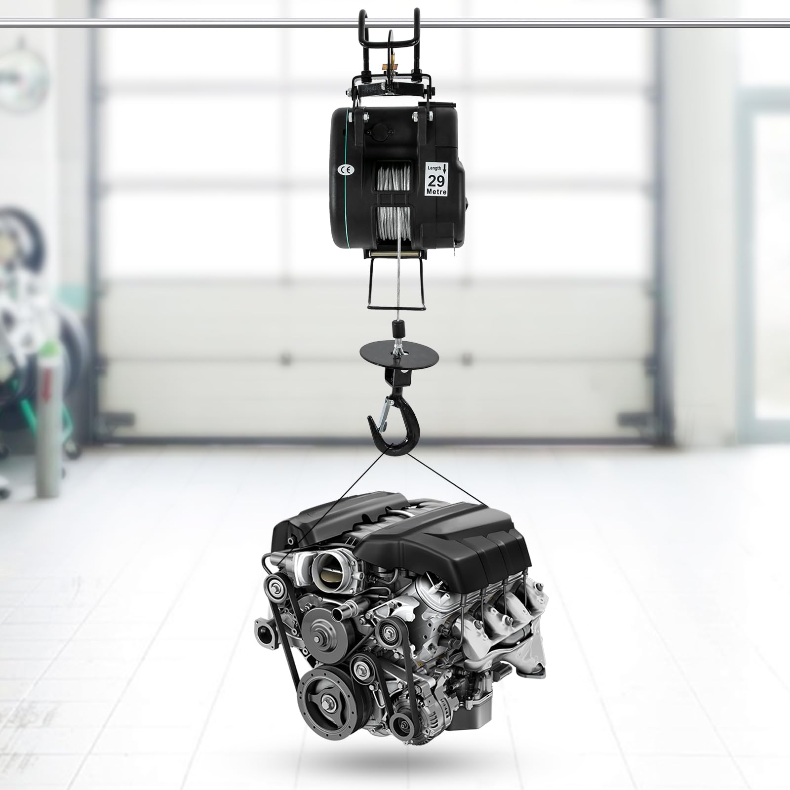 1102Lbs Electric Hoist with Wired Control, 1800W Electric Chandelier Hoist,for Agriculture, Factories,Docks