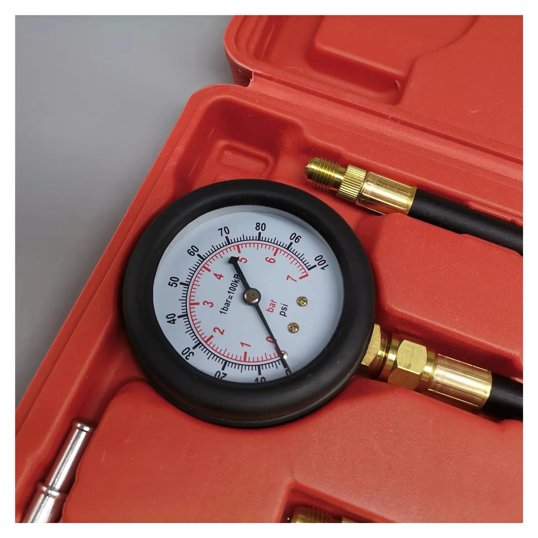 Kit De Probador De Inyección De Combustible De 9 Piezas, Medidor De Presión De Prueba Automotriz De 0 ~ 140psi, Herramientas Especiales De Reparación De Diagnóstico De Camión Y Coche Para coche, motoc