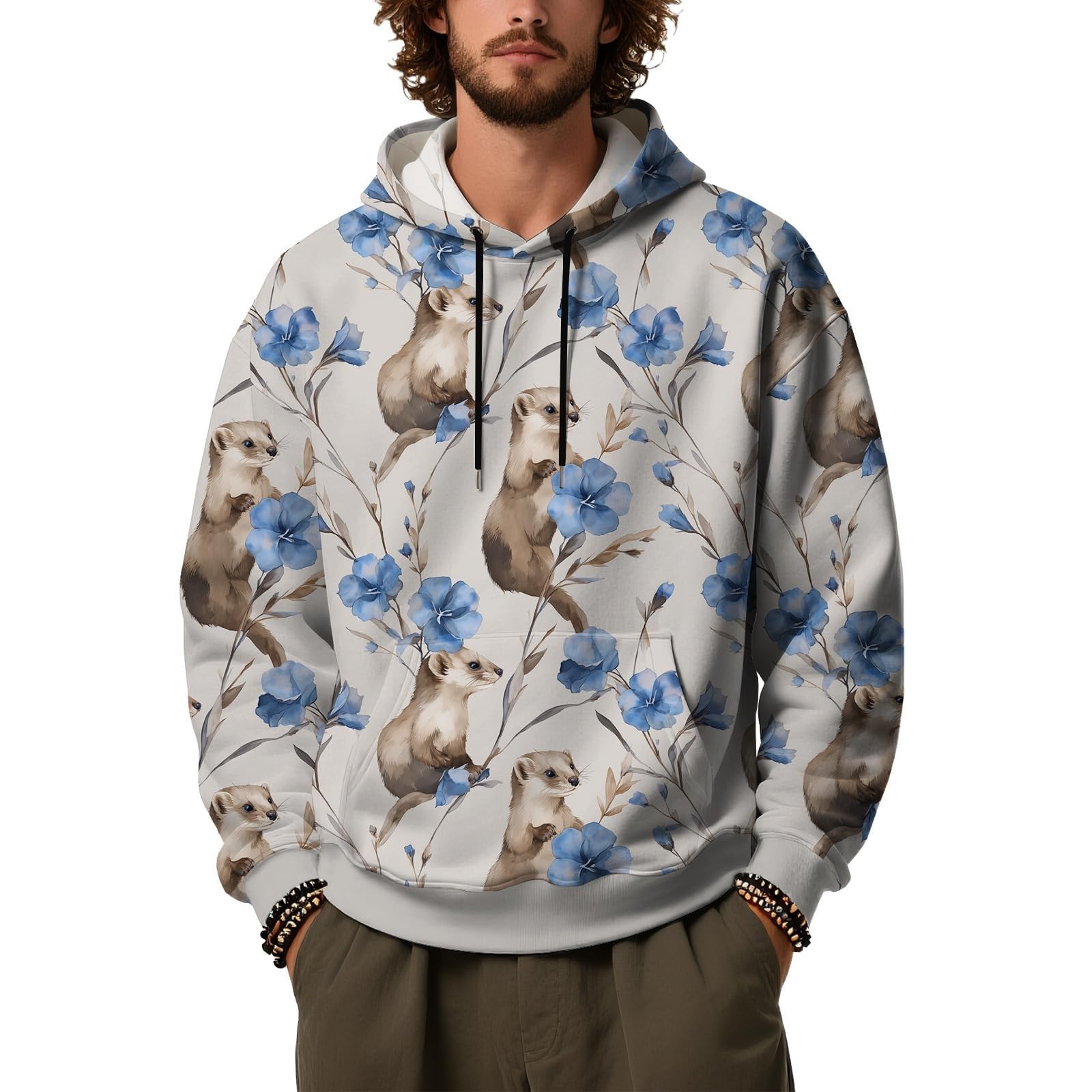 Sudadera anti UV hombre con capucha sudaderas informales manga larga S 7