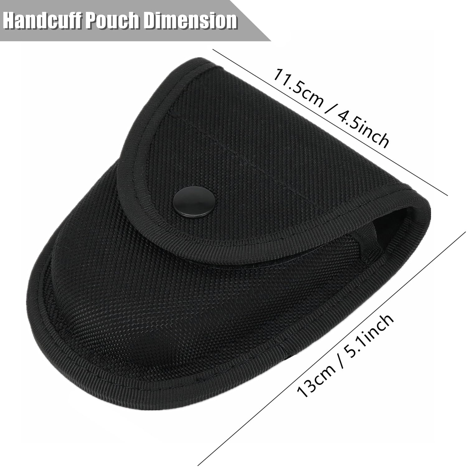 Resistente fondina tattica per manette, chiusura a scatto, custodia modellata per manette con cerniera e catena, manette per cintura di sicurezza, giubbotto di sicurezza per forze dell'ordine
