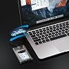 Netac 2.5 Taşınabilir Sabit Disk Kutusu USB 3.0 Hızlı Veri Aktarımı, 5Gbps SATA I/II/III Uyumluluğu, Şeffaf Kasa, WH11 Model, Yüksek Performanslı HDD/SSD Kutu | WH11