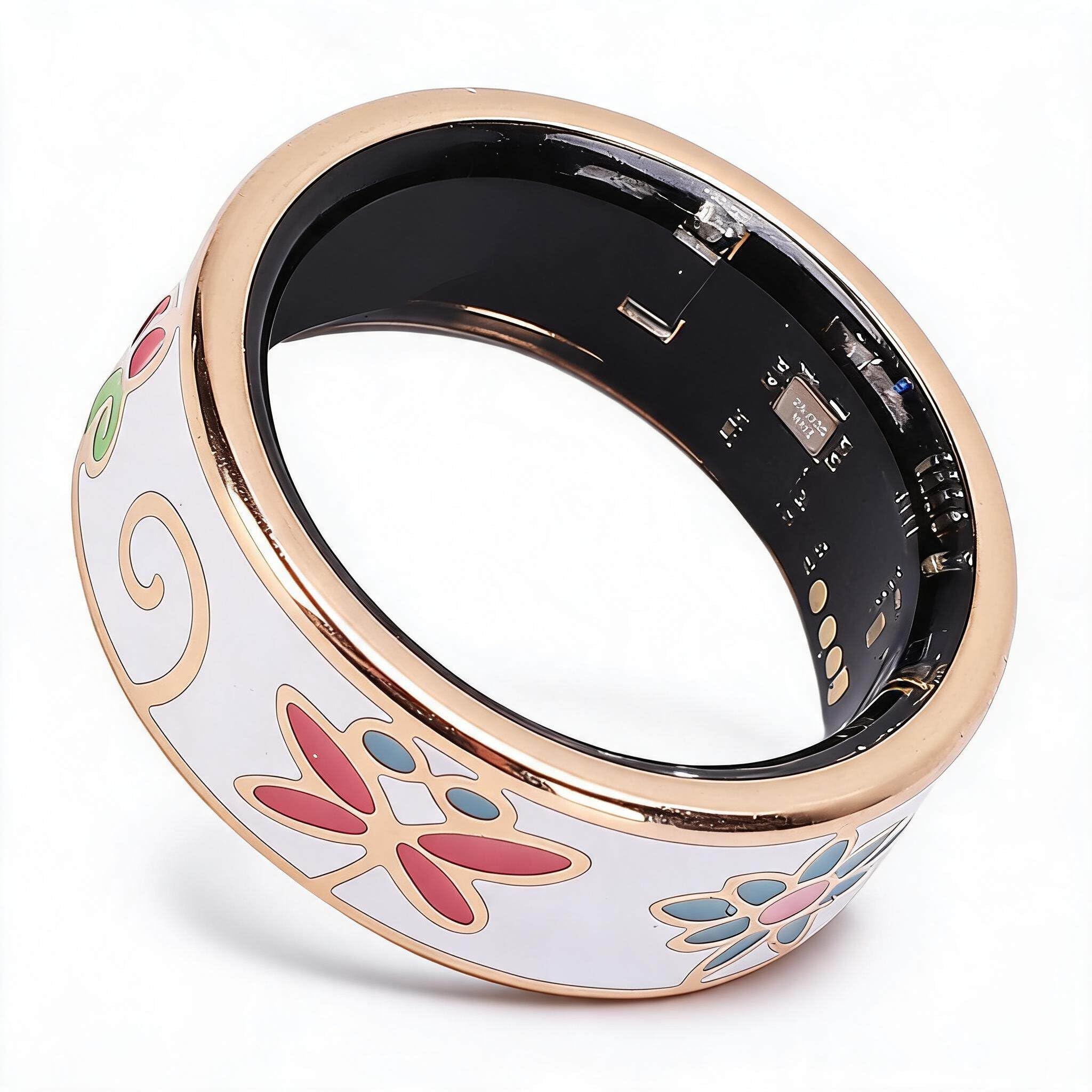SENECESLI Anneau Intelligent, Bague de santé avec Artisanat en émail, IP68 Imperméable, Soutenir Plusieurs (6 ID: 16,5 mm / 0,64 Pouces, circonférence: 51,8)