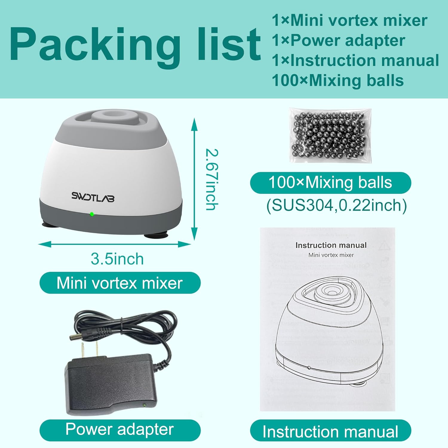 4000rpm Mini Lab Vortex Mixer Portable Paint Shaker Mixer with Touch Function for Eyelash Sharker Glue Adhesives Gel Polish and Test Tubes Acrylic Paints Mixing,Grey