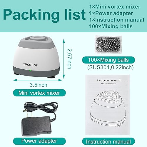 Miniatura 6 de Mini mezclador de vórtice de laboratorio de 4000 rpm, mezclador portátil de pintura con función táctil para afilador de pestañas, pegamento,