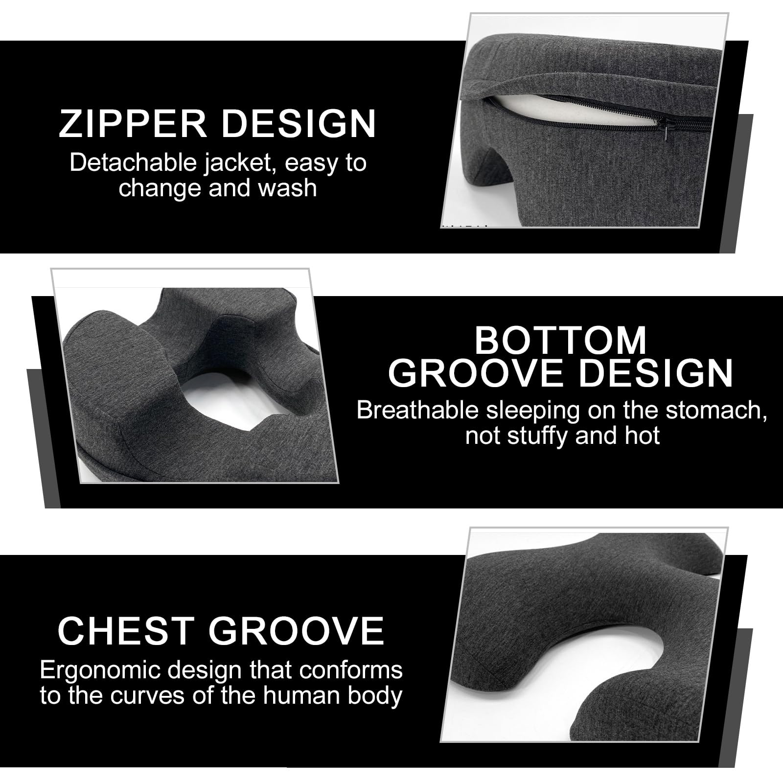 Juego de cojín de masaje para el pecho y la cara, cojín de apoyo para el abdomen, proporciona apoyo para la posición prona, almohada de masaje con agujero para la cabeza para el spa y el