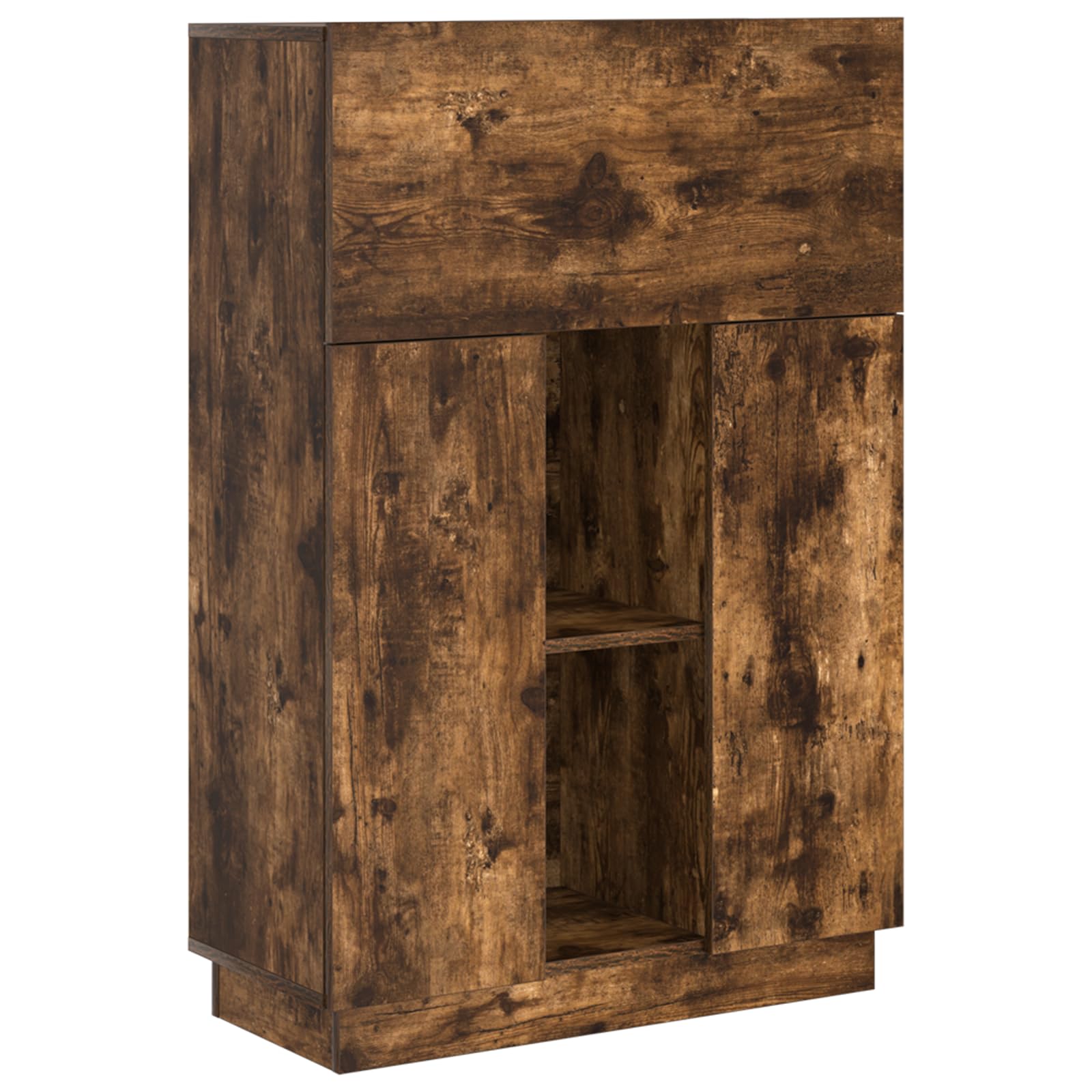 vidaXL Smoked Oak Writing Desk Smoked Oak