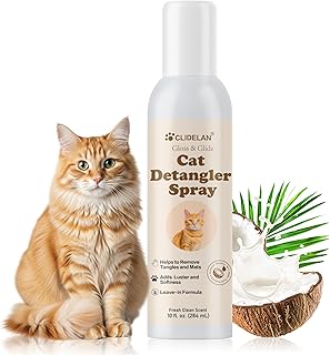 Cat Detangler Spray – Cat Matted Fur Remover for Matted Hair & Everyday Grooming–Dematting Spray for Cats to Loosen Knots, Reduce Pulling, Hydrate Coat & Keep Your Cat’s Fur Soft, Smooth & Manageable