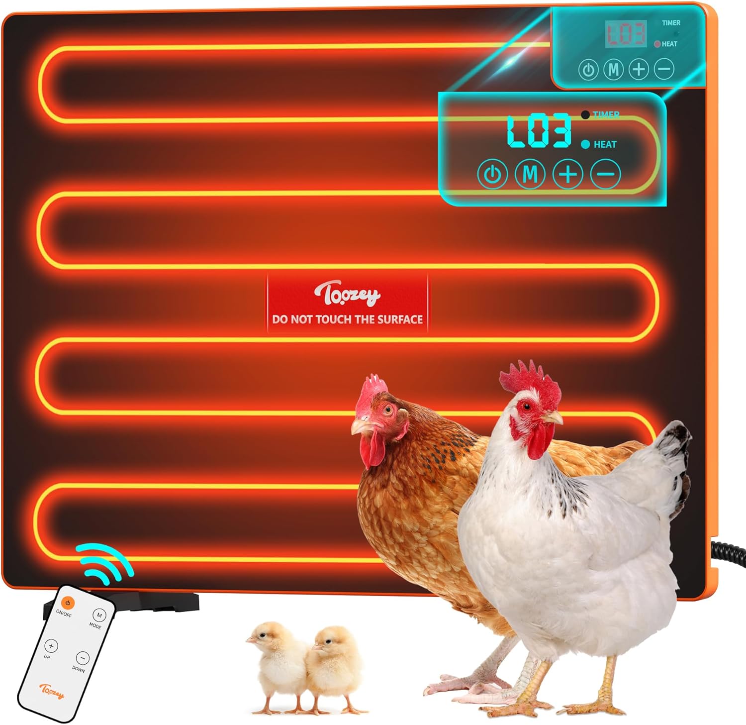 Toozey Chicken Coop Heater, Radiant Heat Chicken Heater