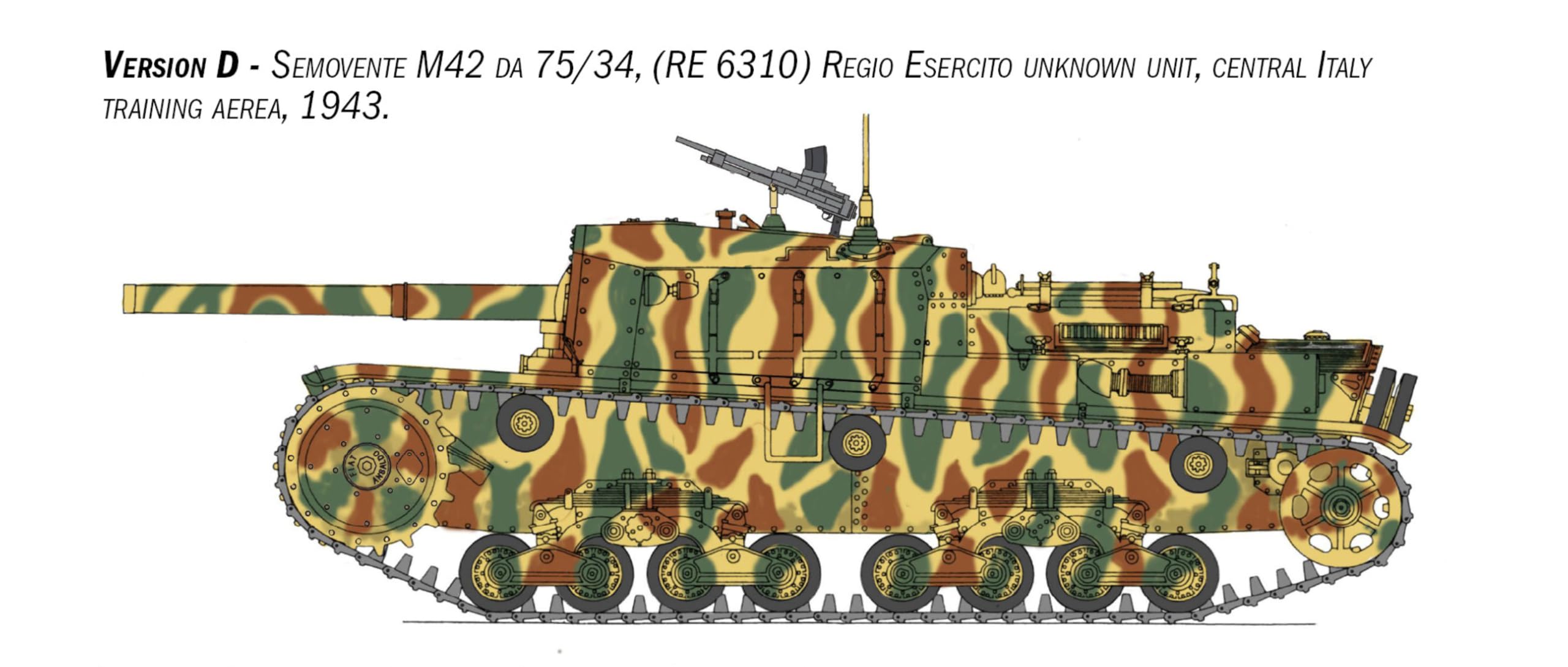 Italeri 6759 Samobieżny M42 75/34 Upgraded Edition, 1:35, plastikowy model/model z tworzywa sztucznego do montażu