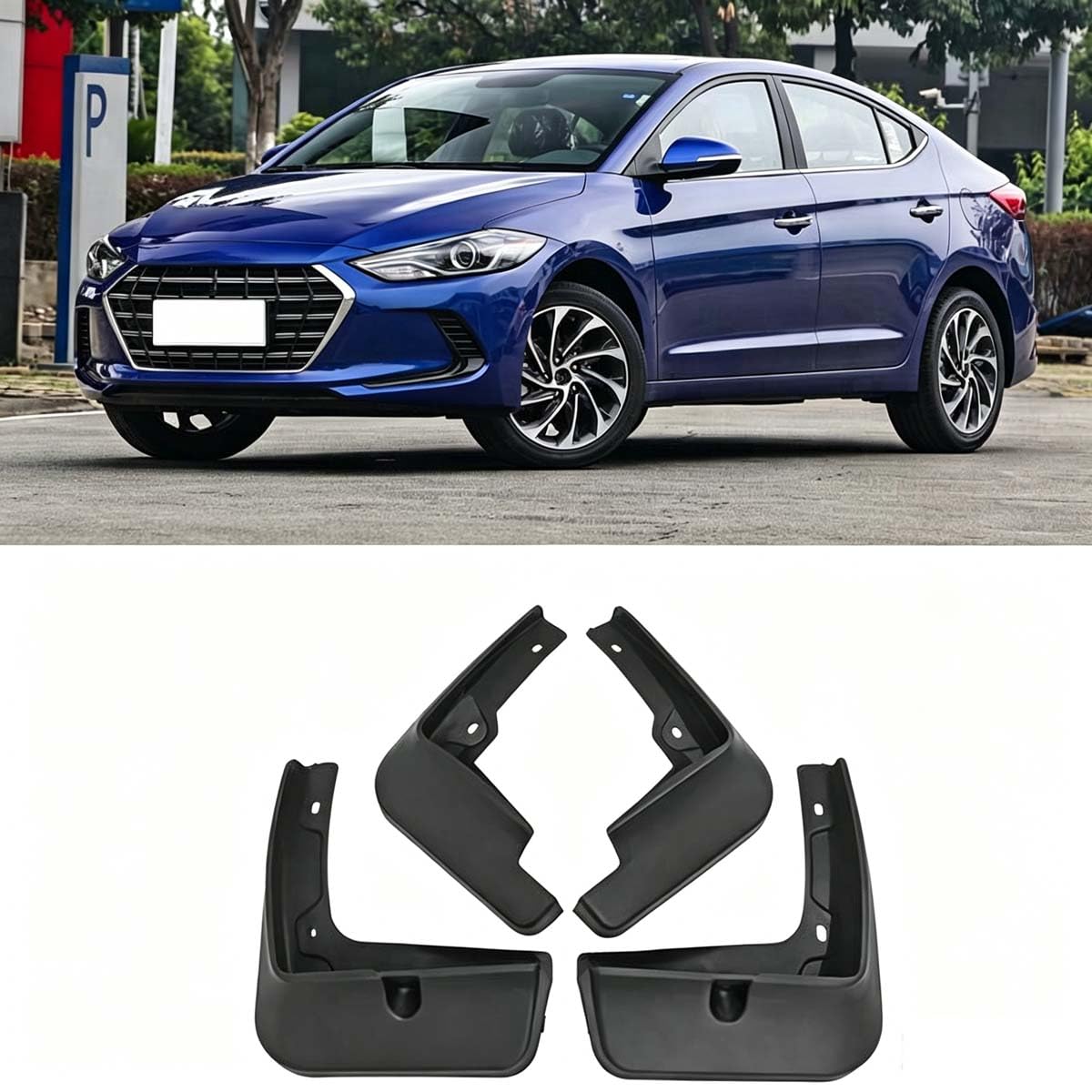 BXQDAM Car mud flaps,Compatible with Hyundai Elantra 2016-2020,Car exterior accessories