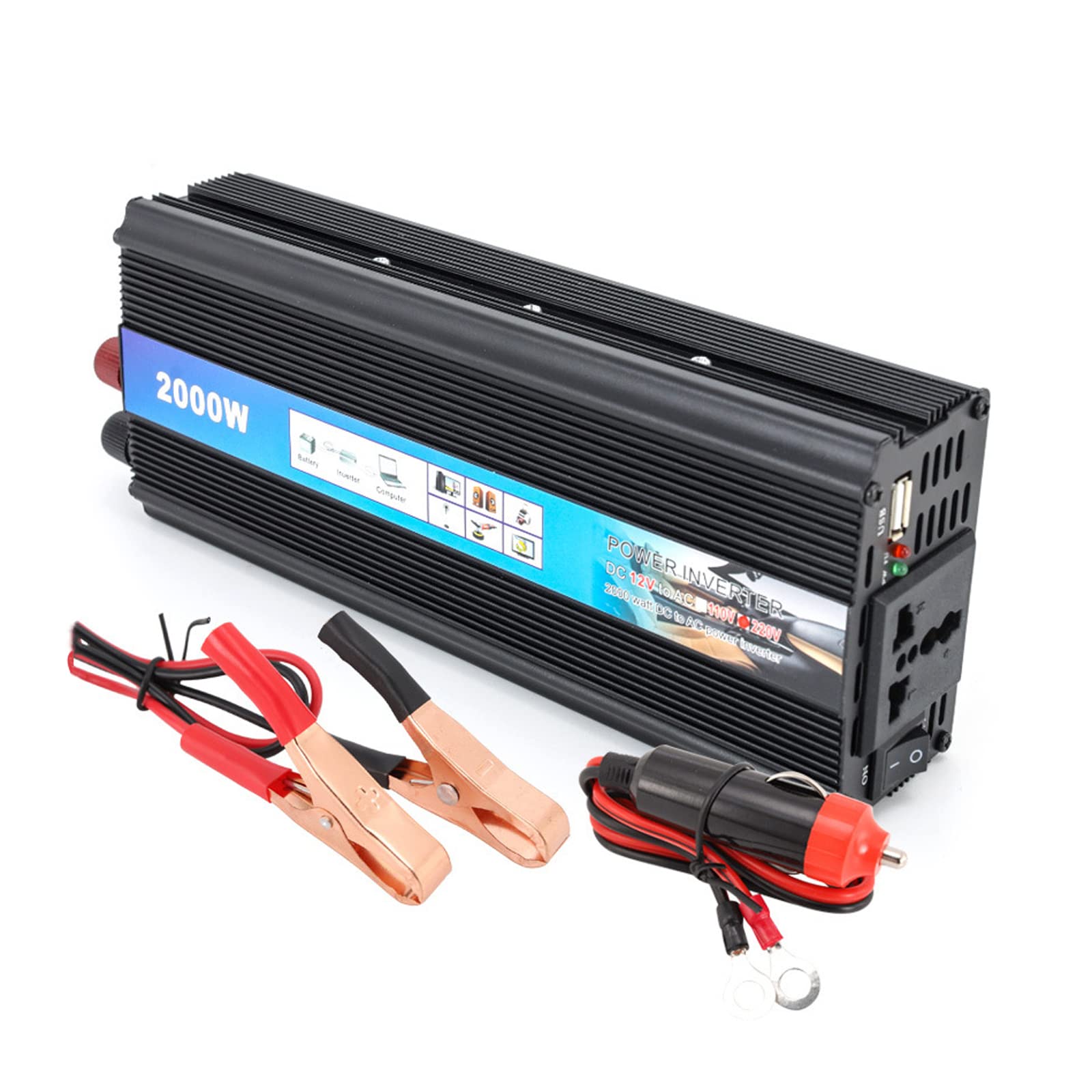 Convertisseur 12V 220V 900W pour charger vos appareils électriques en voiture