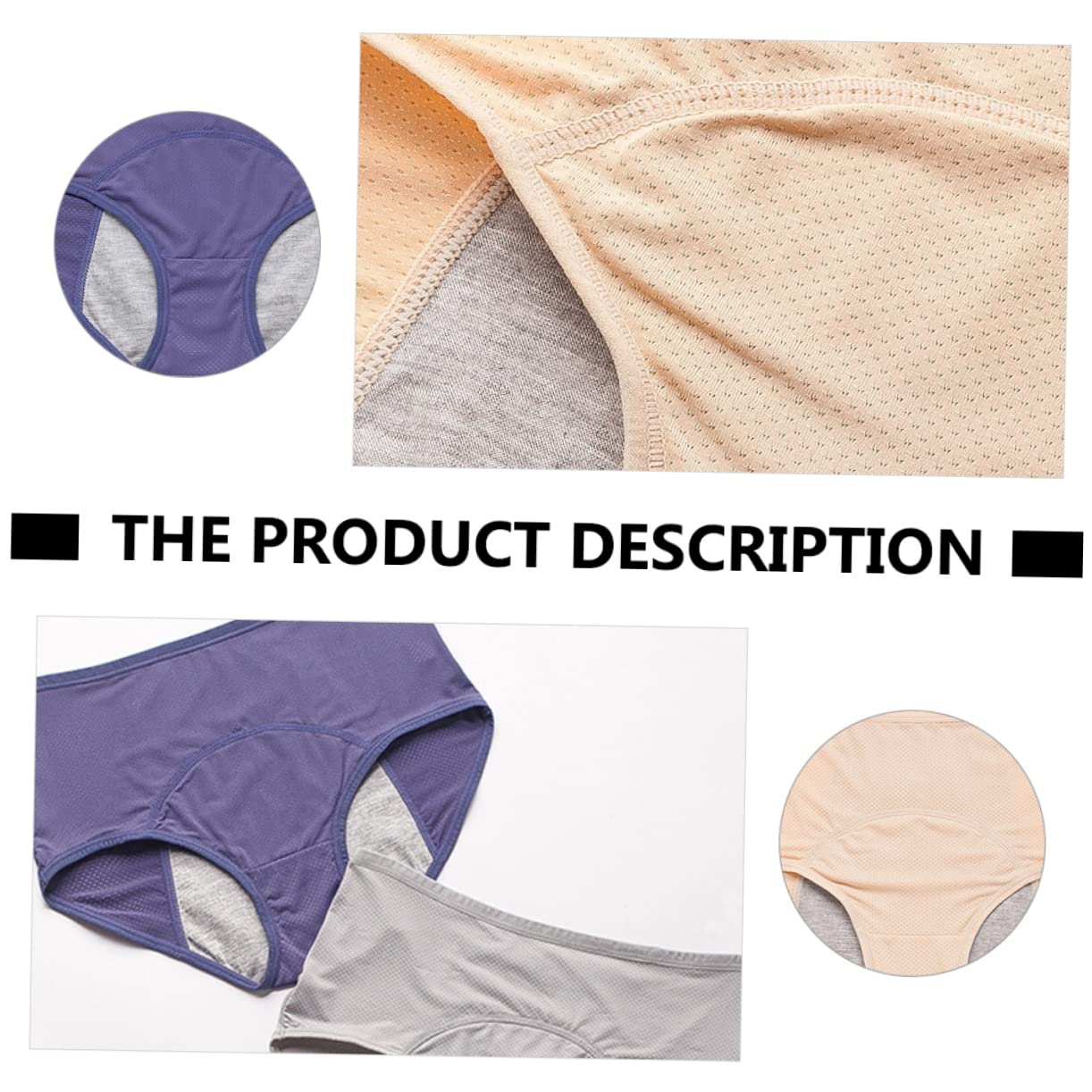 GALPADA 8 Piezas Pantalones Sanitarios Bragas Ropa Interior De Época Calzones Menstruales Calzoncillos Sanitarios Calzoncillos a Prueba De Fugas Perder Absorber Agua Tía Nylon