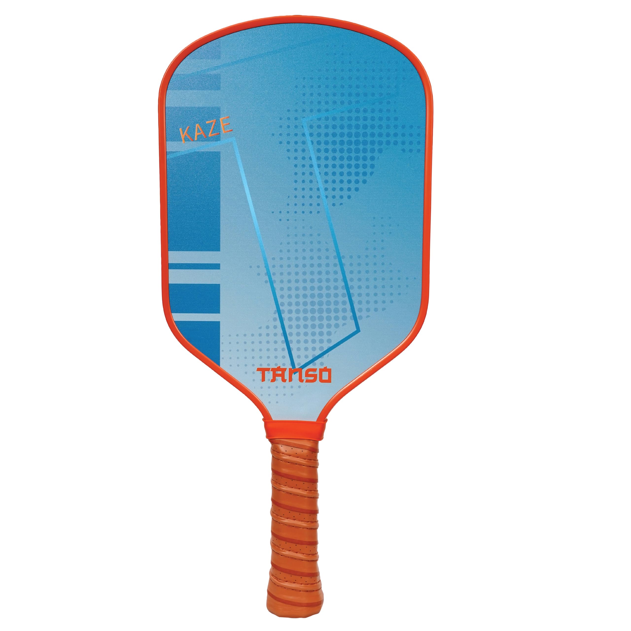 TANSO Kaze Fiberglass Pickleball Paddle with Free Full Pickleball Paddle Cover (220 Grams, 415mm, Fiberglass Surface Pickleball Paddle with Polypropylene Honeycomb Core) (Orange)