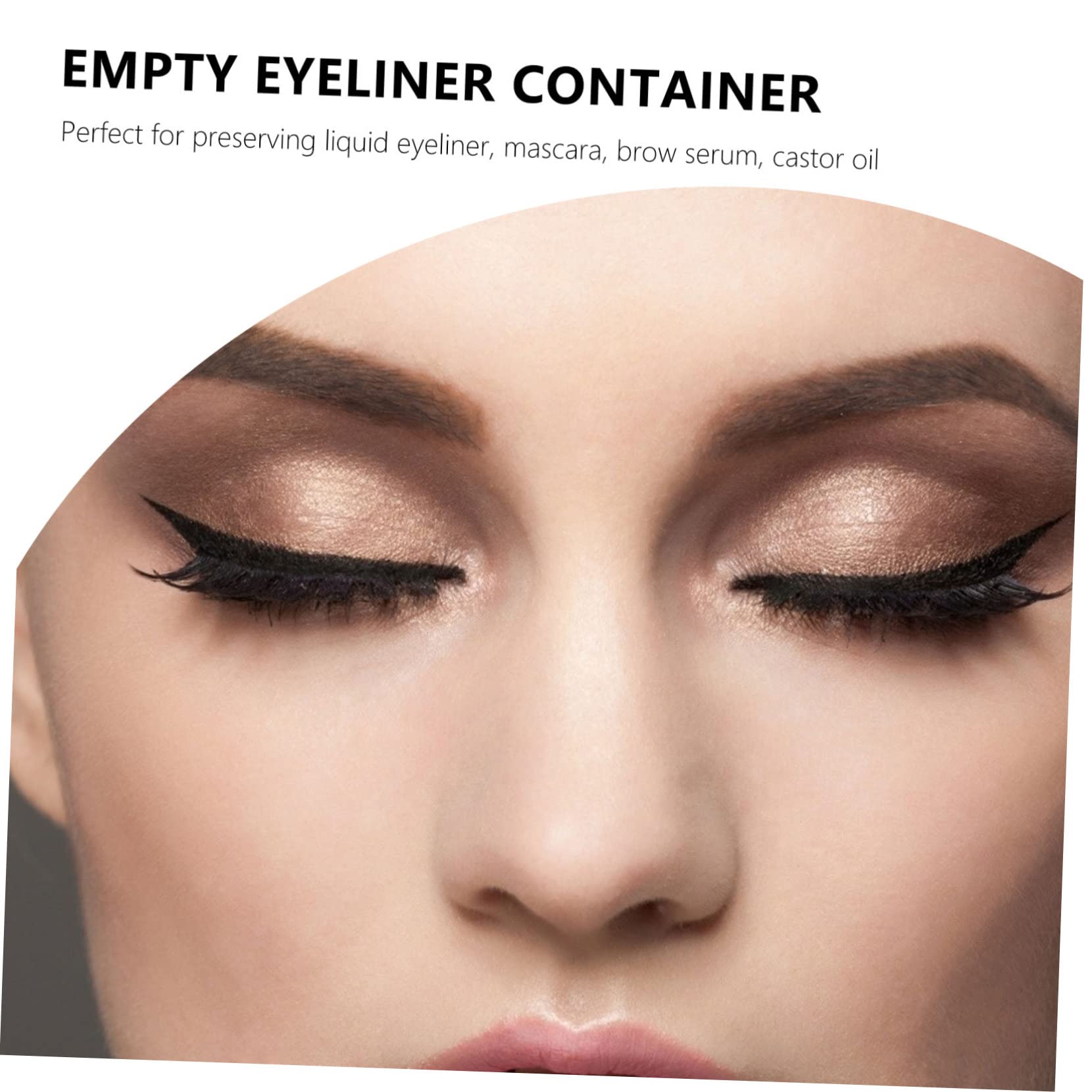 Gatuida Set da 5 Tubetti Vuoti per Eyeliner Liquido Ricaricabili 1ml in Plastica Oro Opaco per Cosmetici per Mercati e Saloni di Bellezza