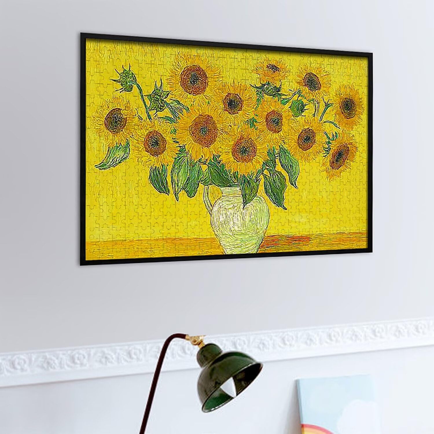 Puzzle 1000 sztuk dla dorosłych puzzle dla dorosłych 1000-elementowe puzzle wymagające i drażniące mózgi edukacja gra dla całych prezentów dla mężczyzn, motyw puzzli: (kwiat słonecznik) h-423