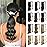 SOFEIYAN Curly Ponytail Extension 15 Inch Heat Resistant Synthetic Natural Wavy Hairpiece Wrap Around Pony Tail Hair Extensions for White Black Women Hair Piece, Black Brown & Bleach Blonde