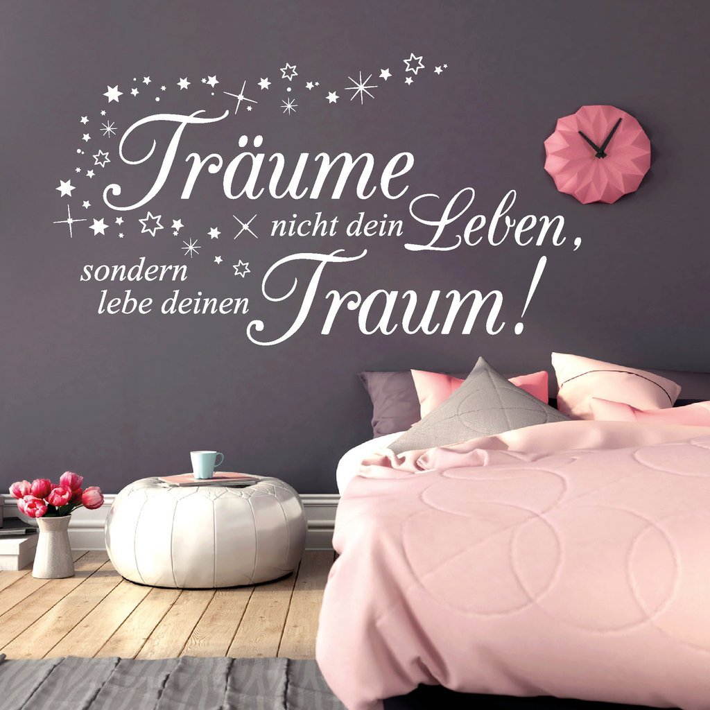 Wandtattoo „Life Is Beauty“ – 33x42 Cm, Schwarz, Inspirierender Vinyl-Aufkleber