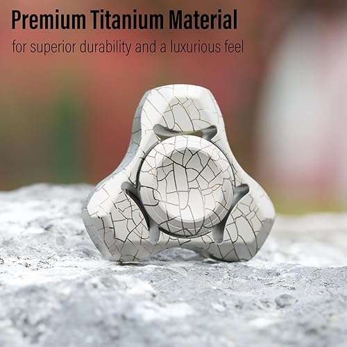 Miniatura 10 de FREELOVE 4rd Fox - Juguetes giratorios de triple metal para adultos, todo de acero inoxidable de 1.43 pulgadas, rodamiento silencioso de alta