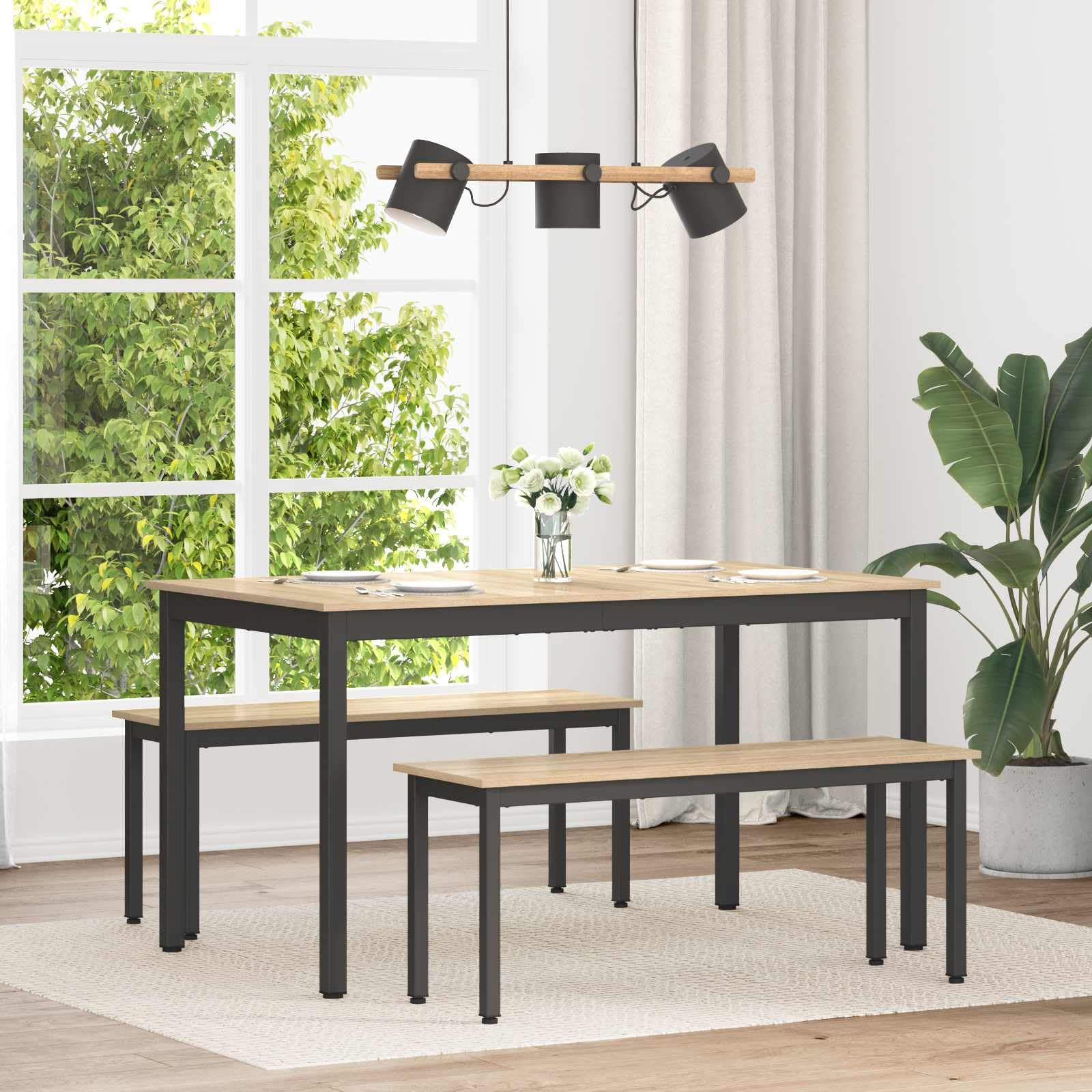 Table à manger moderne pour salle à manger et repas conviviaux en famille