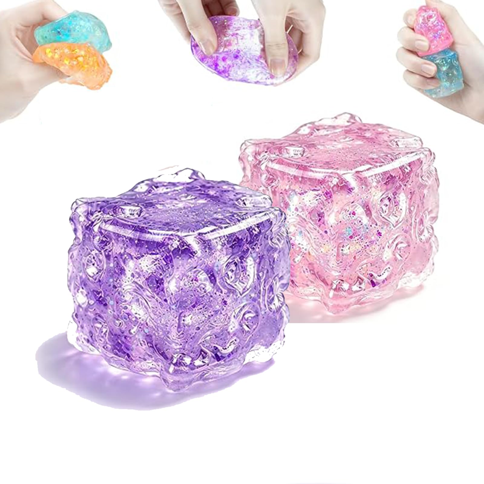 2-Piece Taba Squishy, Squishy, Cheese Squishy Toy Set, Pink and Purple Sensory Toys, Stress Toys for Desk Toys for Office-image-34