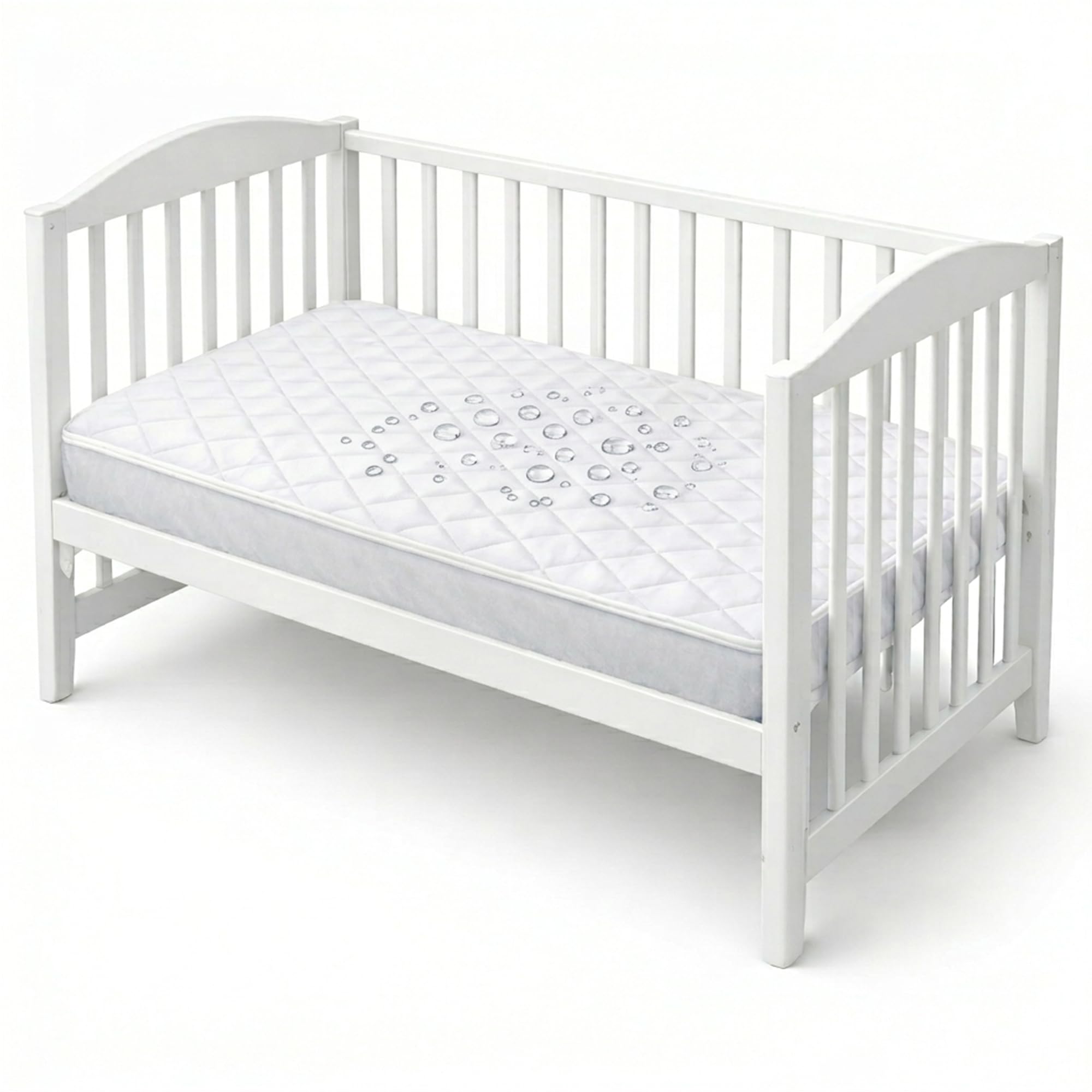 Rohi Quilted Cot Waterproof Mattress Protector (70x140cm) | 15cm Deep Mattress Protector Fitted | Non-Noisy Crinkle Free Microfibre Top | Breathable & Anti Allergy Waterproof Mattress Cover