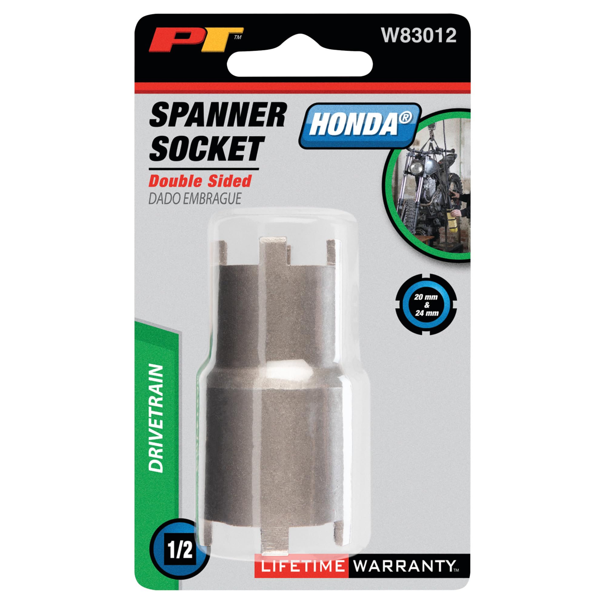 Performance Tool W83012 Steckschlüsselsatz für Honda Motorräder, Geländefahrzeuge und Traktoren, 20 mm und 24 mm