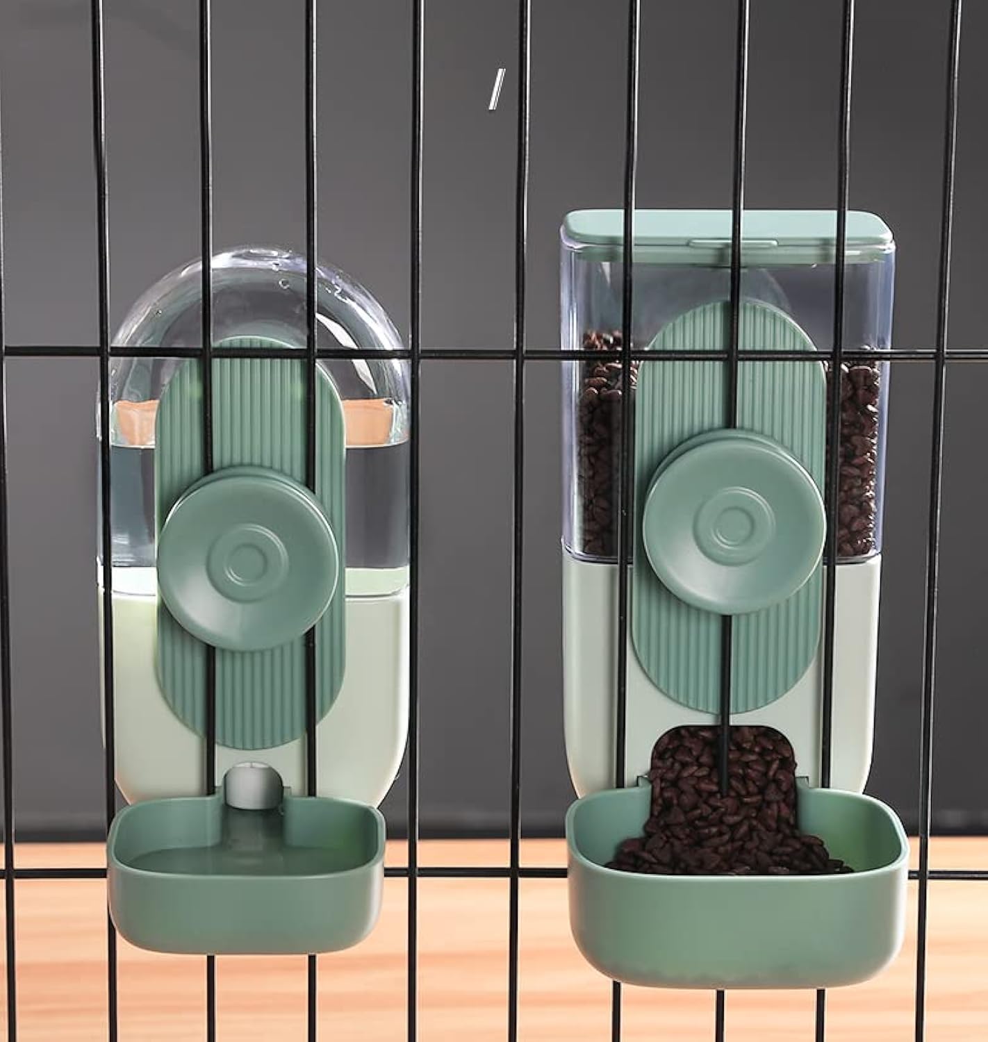 Automatischer Futterspender zum Aufhängen, Schwerkraft-Kaninchen-Futterspender und Wasserspender-Set, Käfig, Katzenfutter und Wasserspender, Futternapf für Hasen, Chinchilla, Igel, Frettchen