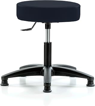 Perch Stationary Single Lever Height Adjustable Swivel Stool | Desk Height 18-23" | Imperial Fabric