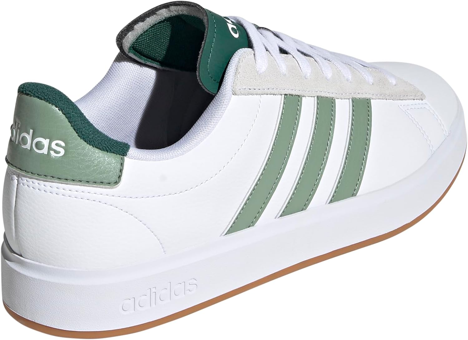 adidas Men's Grand Court 2.0 Tennis Shoe White/Silver Green/Collegiate Green 8.5 image 3 of 7 B0D22W7583