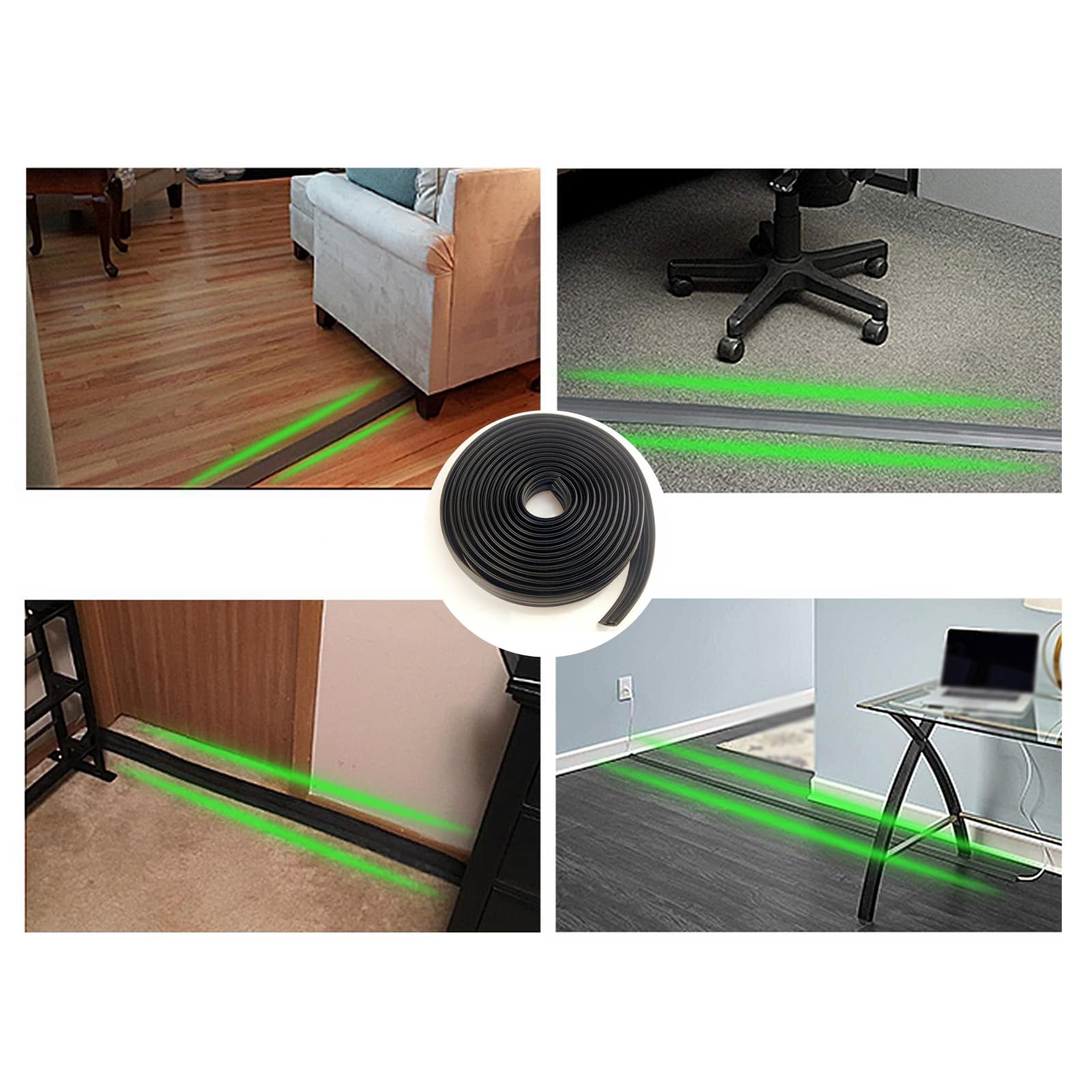 Canaletas para Cables, Canaleta Cable, Flexión Libre, Resistencia a la Compresión, Rayas Antideslizantes en la Superficie, se Puede Utilizar en Interiores y Exteriores(78mm/3in)