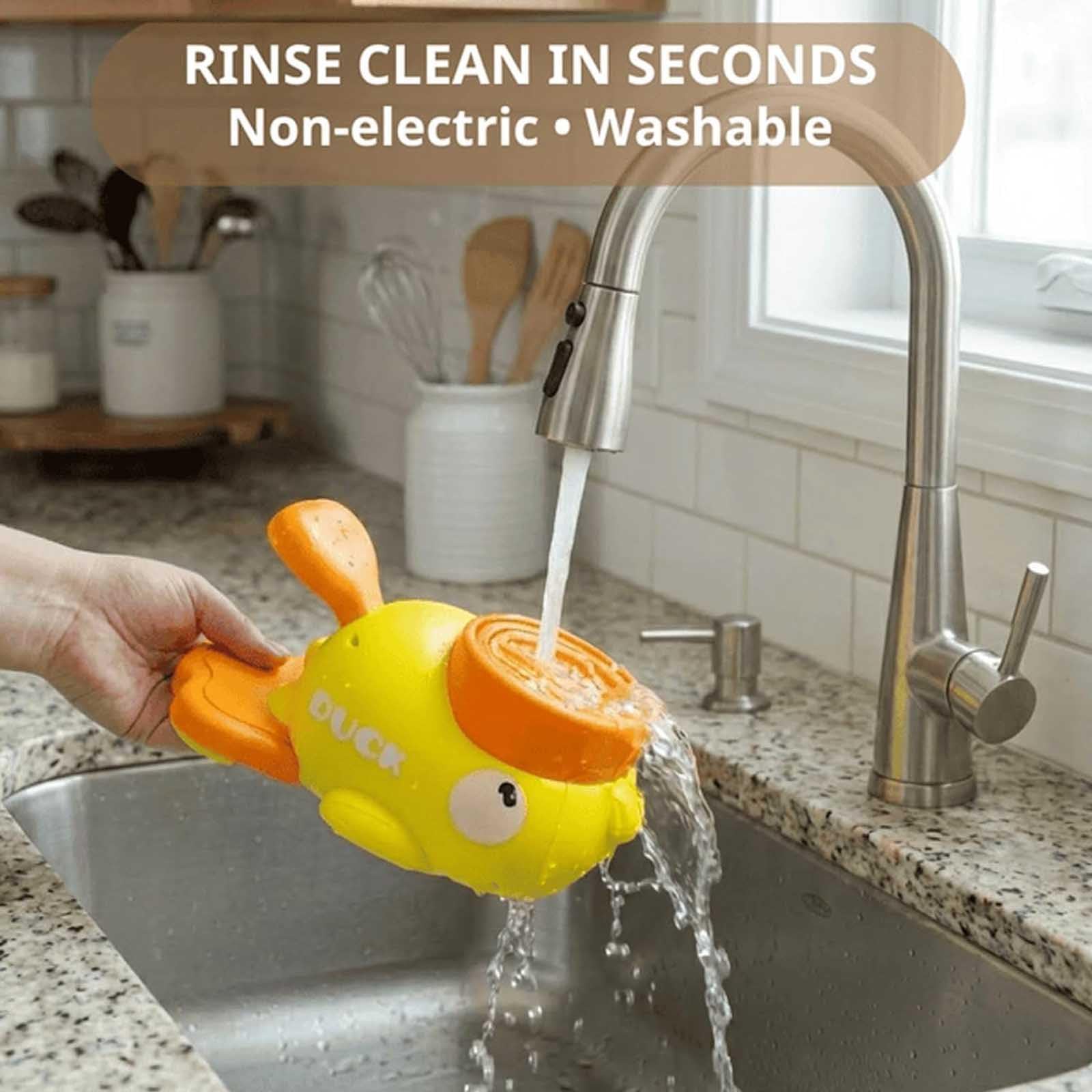Mangiatoia per gatti Fuzzibud Duckie,Dispenser di snack per gatti Fuzzibud Duck,Giocattolo interattivo 2 in 1 puzzle per cani e mangiatoia lenta,Giocattolo dispenser di cibo per gatti (Yellow)
