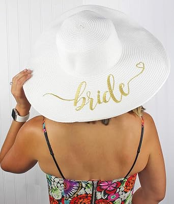 Bride Sun Hat/Bride Floppy Hat, Womens 