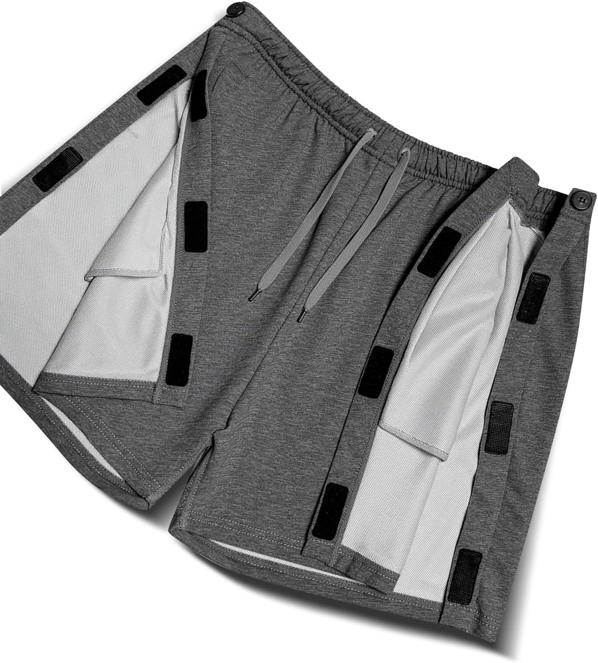 Unisex Tear Away Shorts Breakaway Athletic Shorts with Pockets Post Hip Knee Surgery Recovery Shorts for Men & Women - Image 4